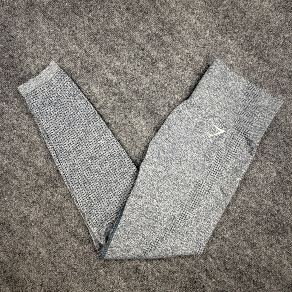 Gymshark Vital Seamless Leggings Womens Blue Marl High‎ Waisted Athletic 0628